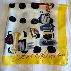 Catherine Malandrino Yellow Silk Scarf